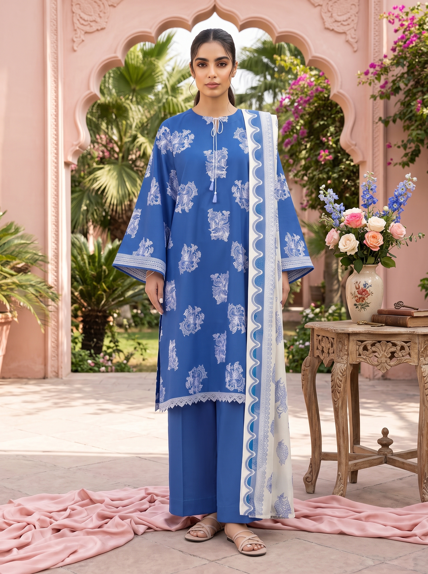 Sapphire 3 Piece Unstitched Printed Lawn Suit